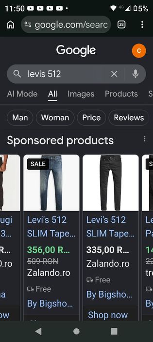 Blugi Levi s 512 noi