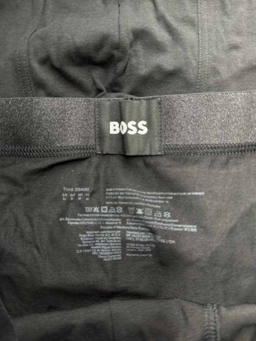 BOSS set 3 boxeri bumbac organic culoare negru marimea M noi