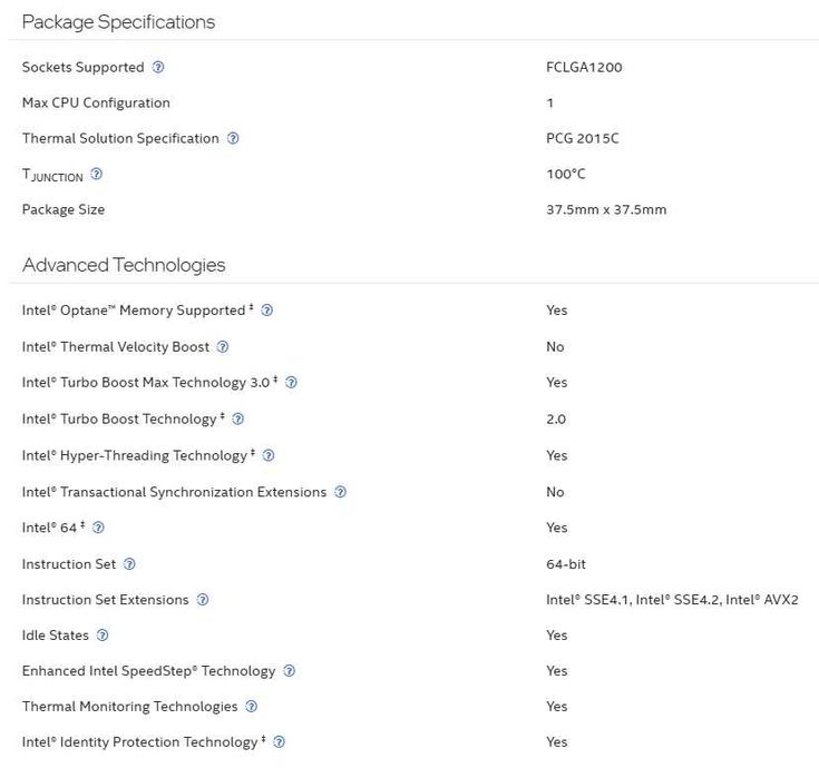 Vând urgent procesor ieftin Intel Core i7 10700, 4.8GHz Turbo, 8C/16T