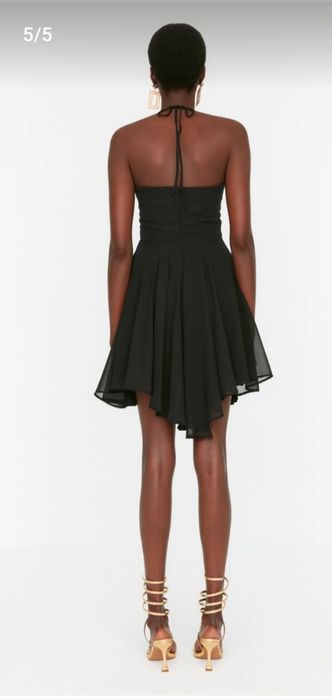 Rochie de sifon neagra, marimea S 36