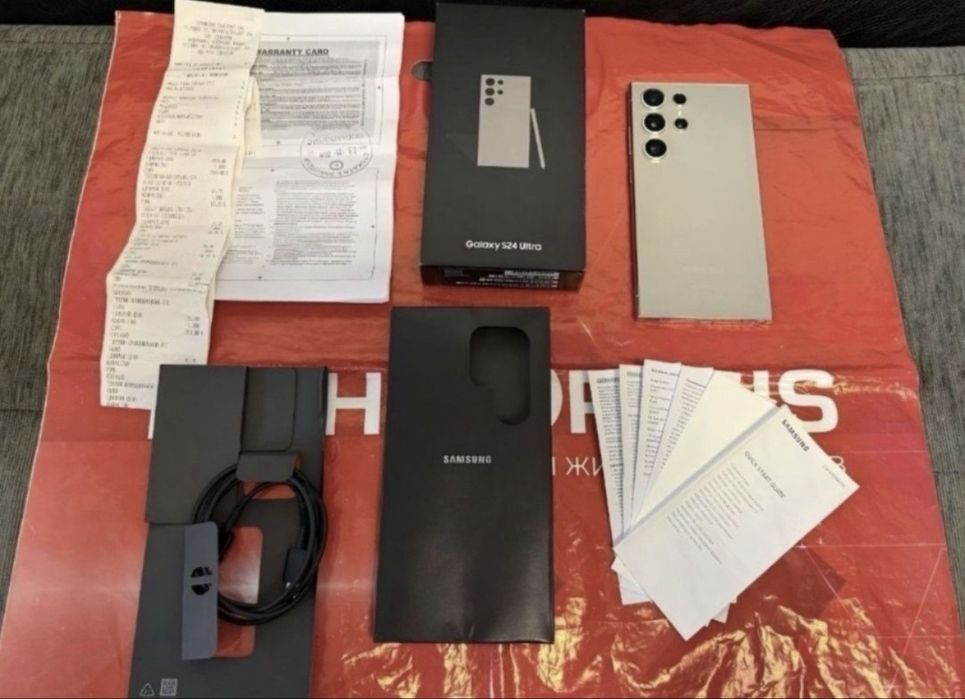 КАТО НОВ 512GB Samsung S24 Ultra Гаранция Технополис 2026г. Gray | Сив