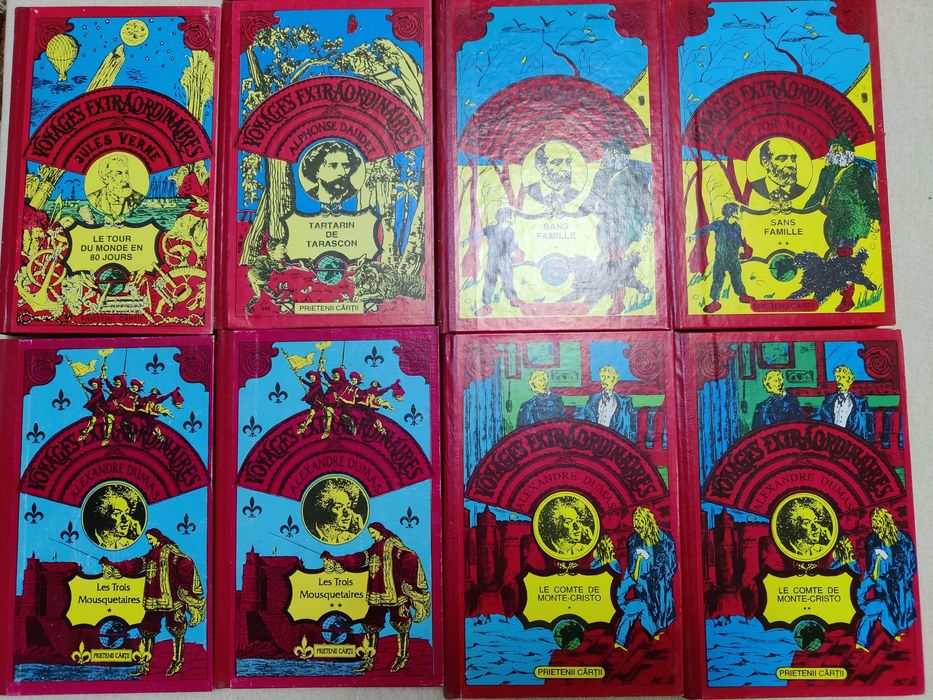Colecție de cărți clasice franceze – Jules Verne, Alexandre Dumas, Hec