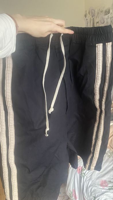 Rick Owens Black pearl striped shorts