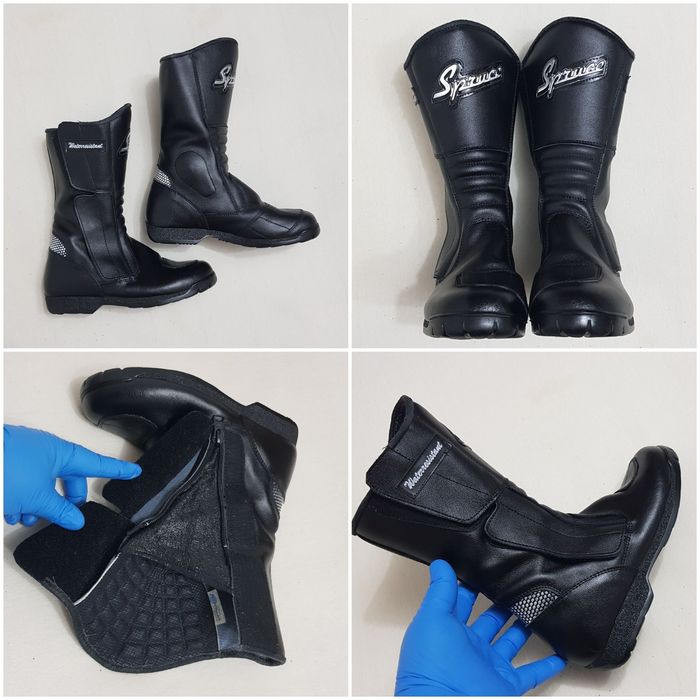 Ghete, cizme moto touring SPRUCE Waterresistant Impraperm Bayer, piele