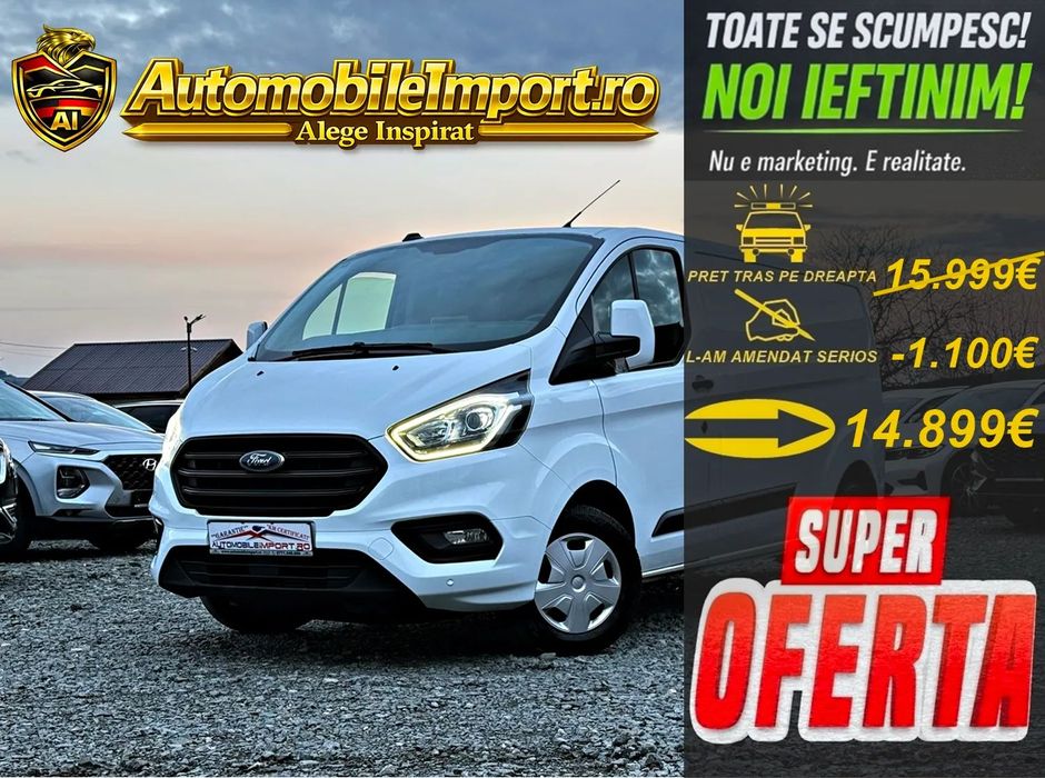 Ford Transit Custom L2H1,Led,Navi,Senzori parcare f+s,Clima,Garantie 1An,Leasing/Rate
