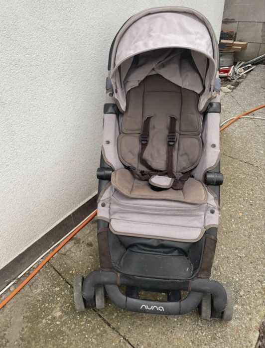 Carucior Nuna + scoică masină, caruț cu scoică