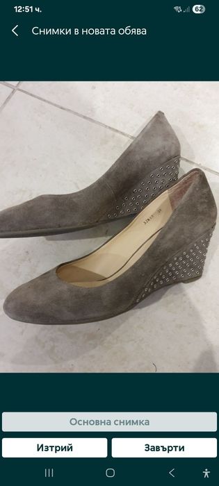Черни обувки..Обувки Esprit сребърни.Змийски Зара,естествена велур,чер