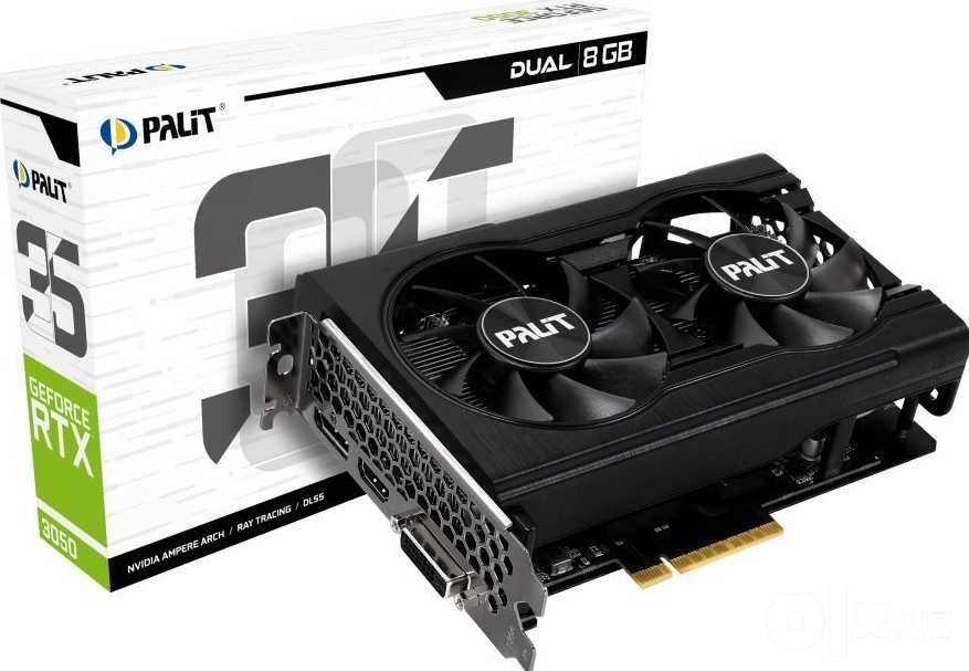 Видео карта Palit RTX 3050 на 8 Гб.