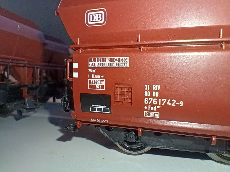 Vagoane marfă DB Roco, gondole minereu, machetă trenuleț electric HO