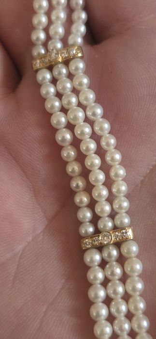 Brățară aur perle si diamante naturale okazie