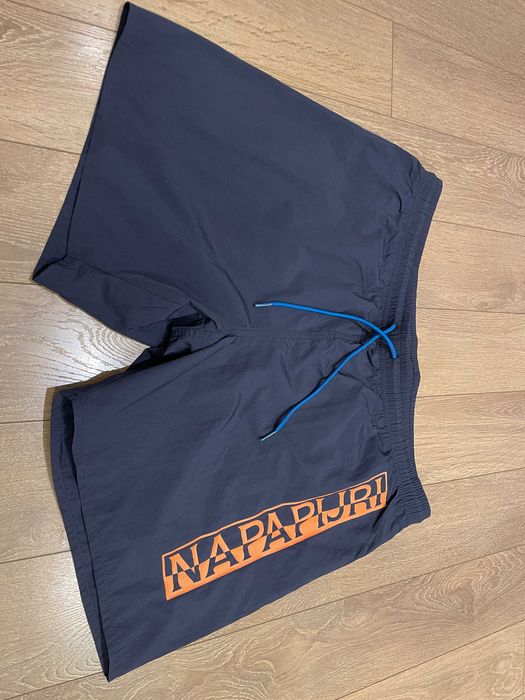 NAPAPIJRI, Оригинални Плувни шорти,тъмно сини с оранжев надпис, размер: XXL