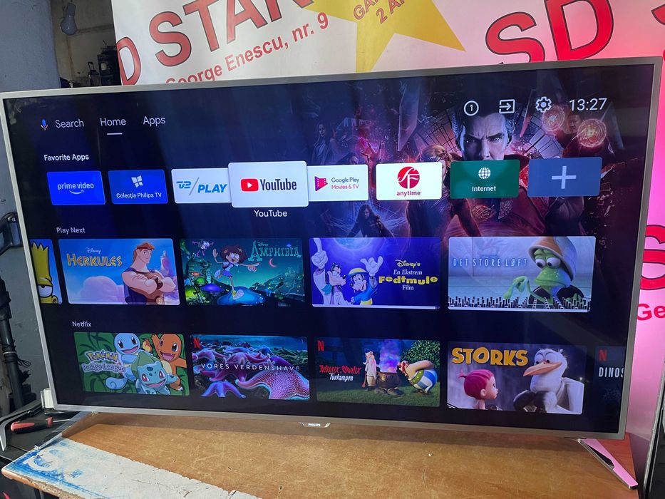 Televizor Smart Android AMBILIGHT  4K Ultra HD Philips 55PUS7272/140 cm Garantie 2 ani