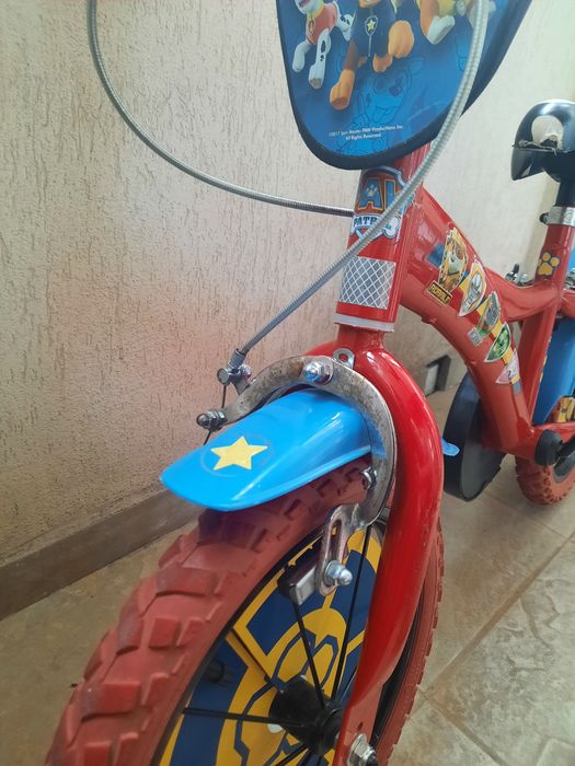 Bicicleta Dino Bikes pentru copii, 14'', Paw Patrol, rosu