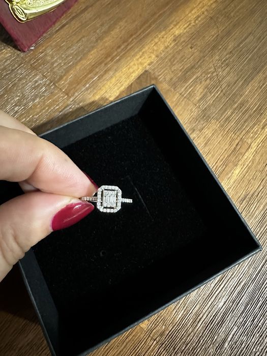 Inel cu Diamante aur alb