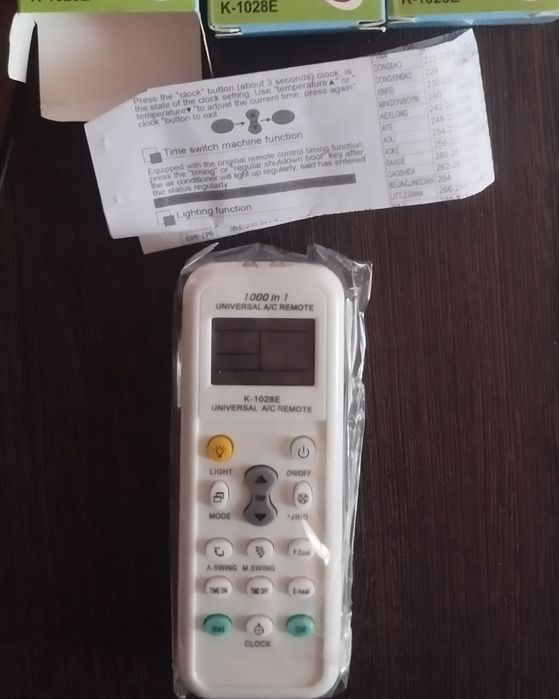 Универсальные пульты для сплит систем.