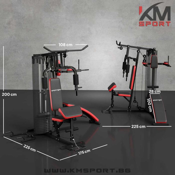 Комбиниран уред гладиатор с 4 работни места - успоредка,лежанка,лицеви