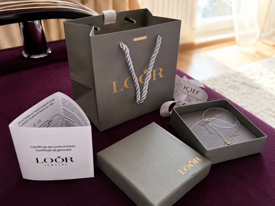 Lantisor LOOR Jewelry aur 14K (585), nou, certificat + cutie cadou