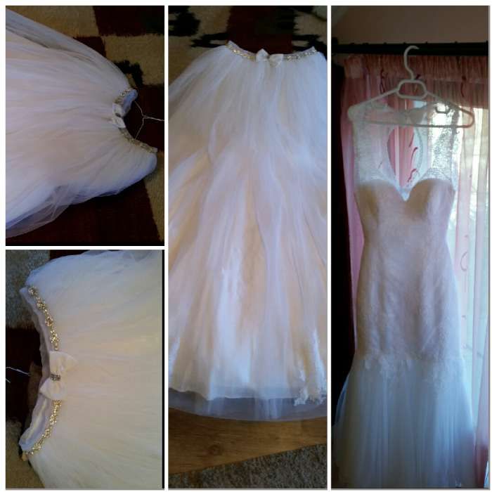 Rochie de mireasa 2 în 1- Tip sirena + fusta printesa