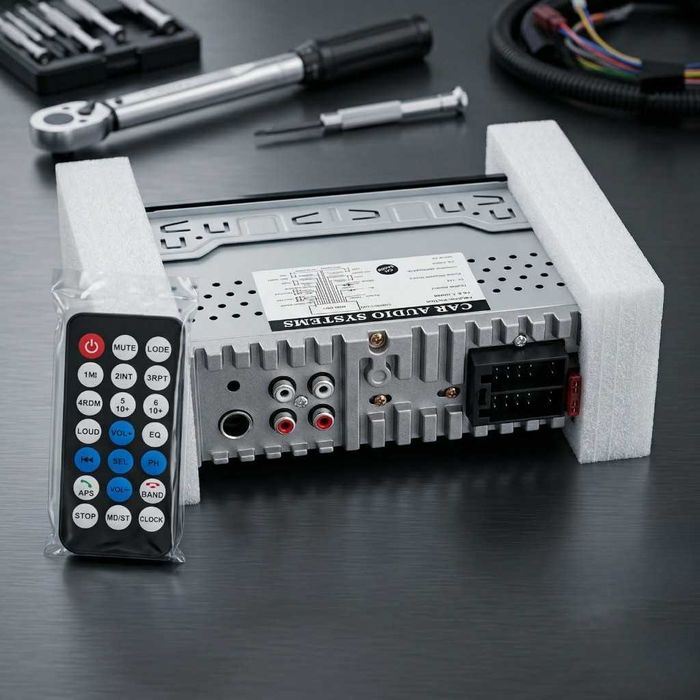 Автомобилно радио MP3 плеър с Bluetooth, USB, AUX и дистанционно – 4x55W