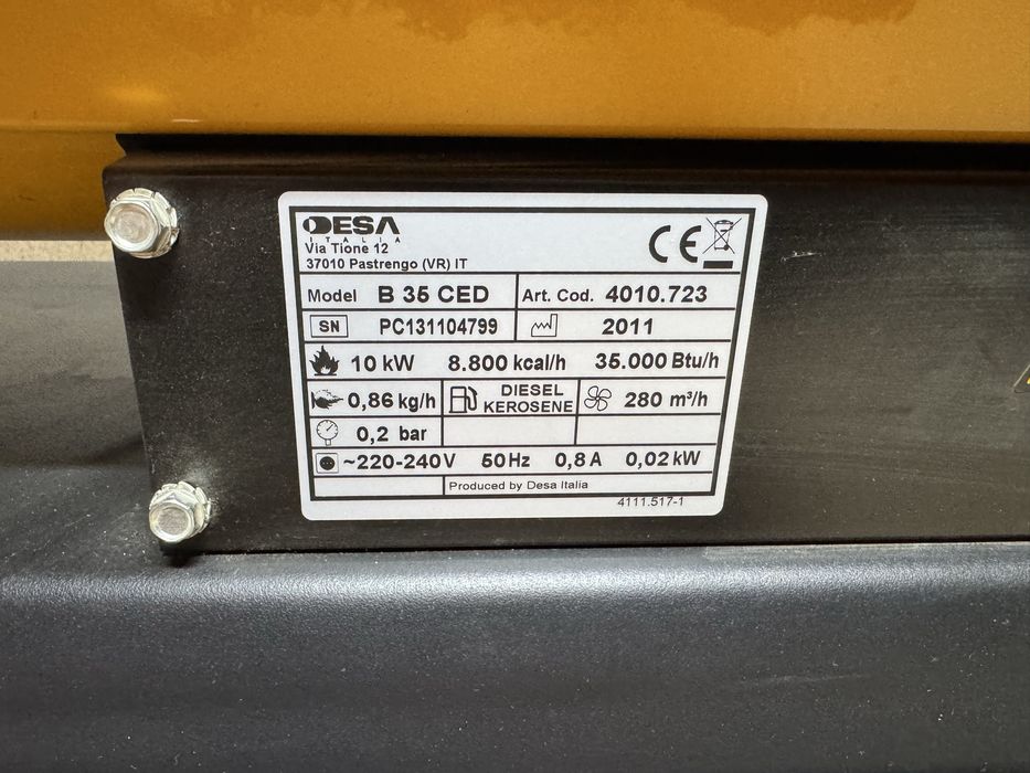 Vand aeroterma industriala Master B35CED 10 kW ca noua