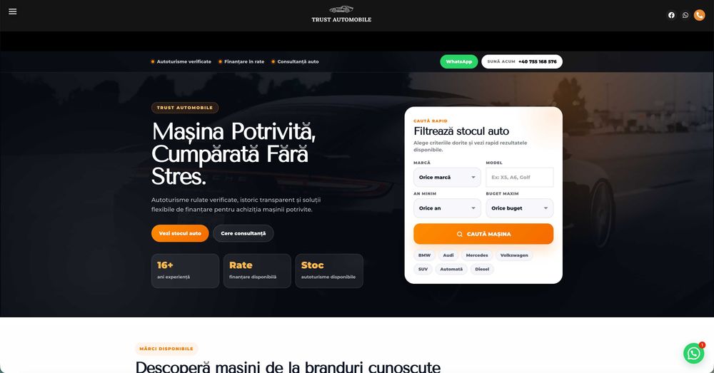 Website de Prezentare Modern sau Magazin Online – 200€