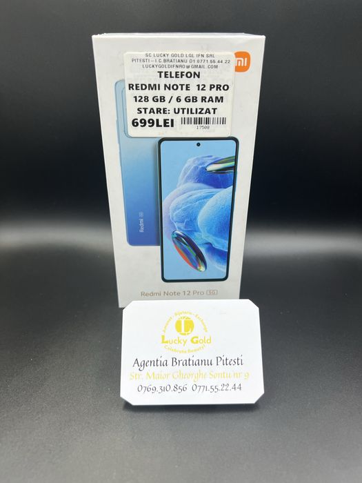 Telefon REDMI NOTE 12 PRO 128GB / 6GB RAM cod produs 17508