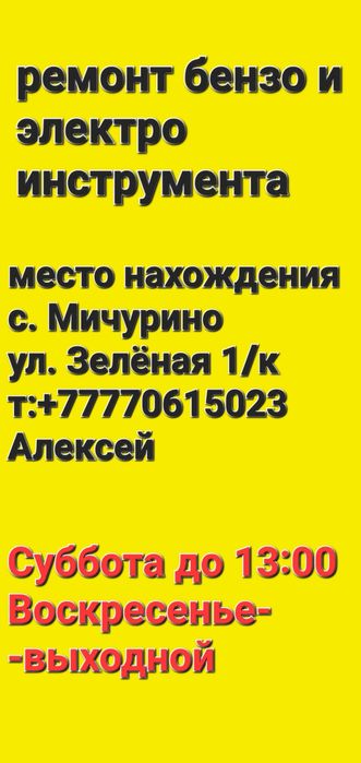 Ремонт бензо и электро инструмента