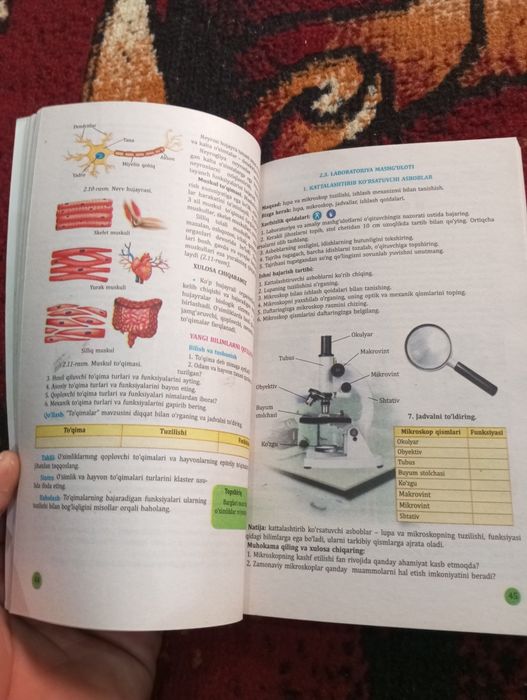 6-7-10- sinf biologiya kitoblari holati yangi
