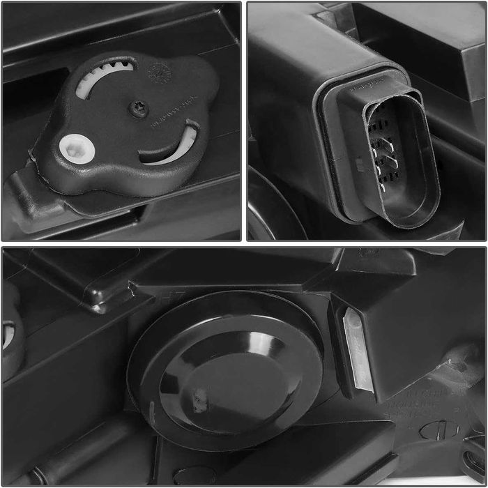 Faruri VW Passat B6 Lupa Fundal Negru DEPO