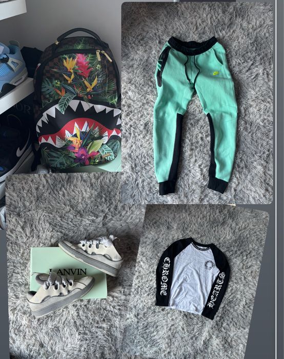 sprayground backpack chrome hearts lanvin shoes nike tech fleece
