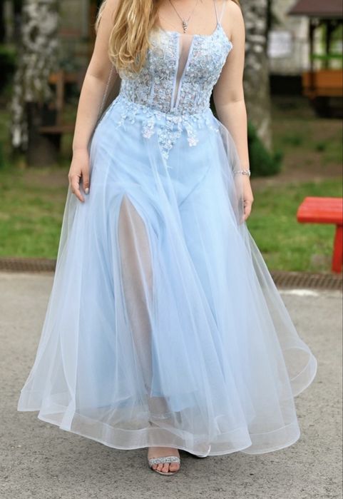 Бална рокля светло синя