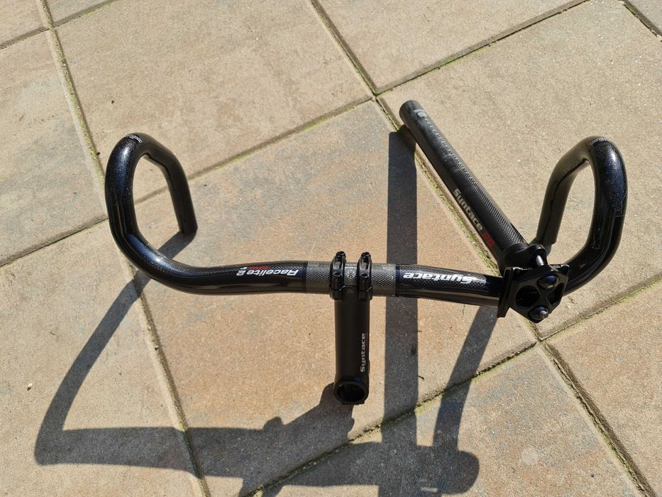 Tija sa carbon P6 + ghidon Racelite2 + pipă F119