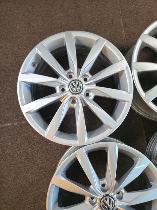 4 Jante Aliaj 5x112 17'' 6J ET 48 - OEM VW Golf 5 6 7 Caddy T-Roc / Skoda Octavia Karoq