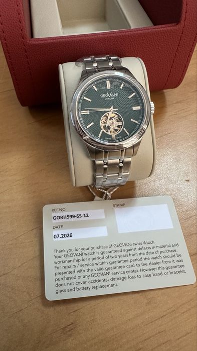 Автоматичен часовник - Geovani Verona (open heart) - swiss made