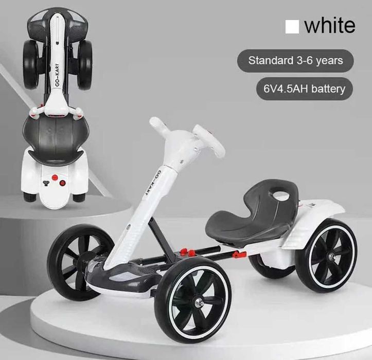 Kart electric GO KART volan cu functii,mp3 player,acumulator,nou!