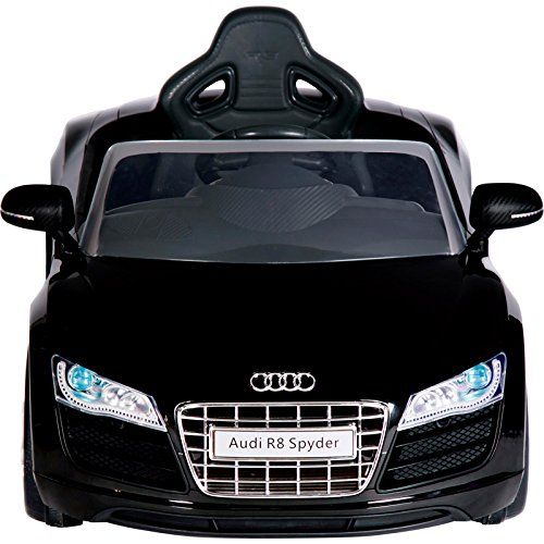 Masinuta electrica cu telecomanda Audi R8 Spyder cu MP3 si Remote Control, Black, acumulator 6V, viteza max 3 km/h