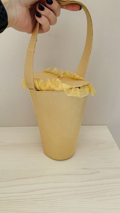 Geanta aurie de ocazie, model iesit din comun