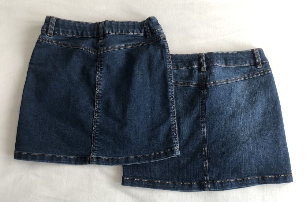 Детски дънкови поли размери 122/128-128/134 и дънков гащеризон 128/134