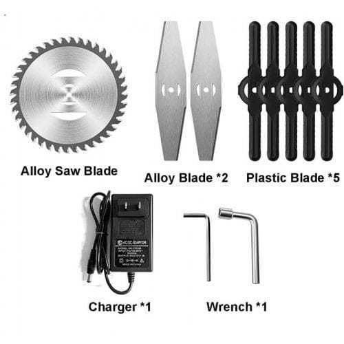 Акумулаторен Тример WerkBull с Безчет Ножица четири бат и 2 зарядни