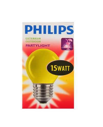 Philips Лампочки Partylight E27 P45 15w 220-240v