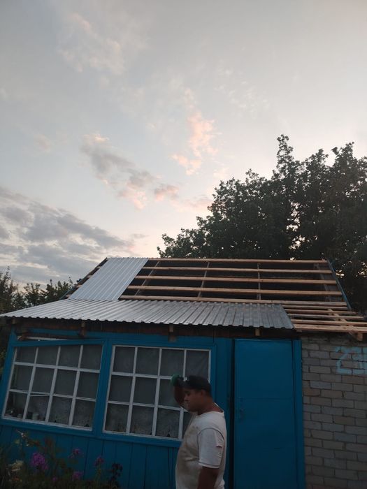 Ремонт крыши , профлист