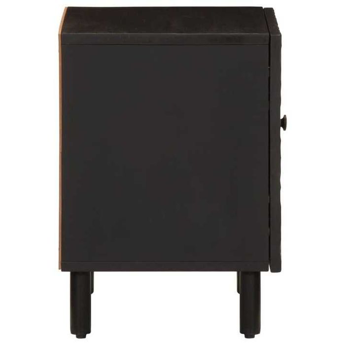 Set Noptiere vidaXL 2 buc negru 40x33x46 cm lemn masiv mango The Home IKEA KIKA Mobexpert Jysk Interior Design House Wood Noi