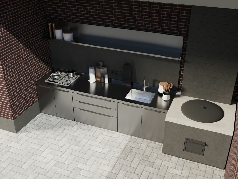 Строительство ЛЕТНЯЯ КУХНЯ. Барбекю. Очаги.