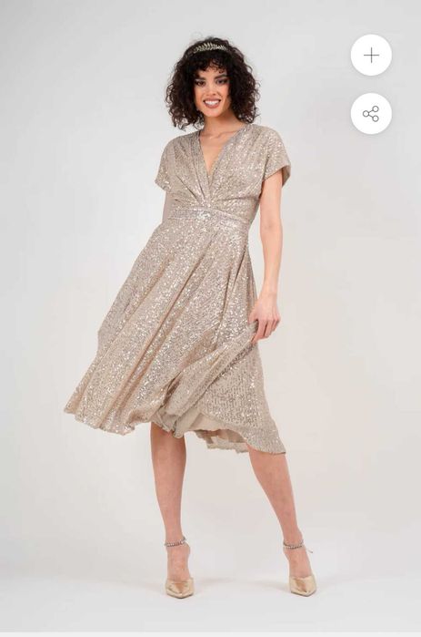 Rochie cocktail paiete eleganta