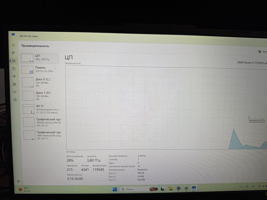 Ноутбук asus tuf RTX4060