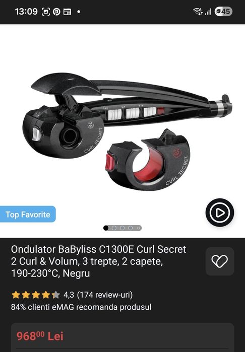 Ondulator BaByliss C1300E Curl Secret 2