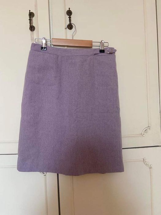Лилава вълнена пола Ann Taylor LOFT