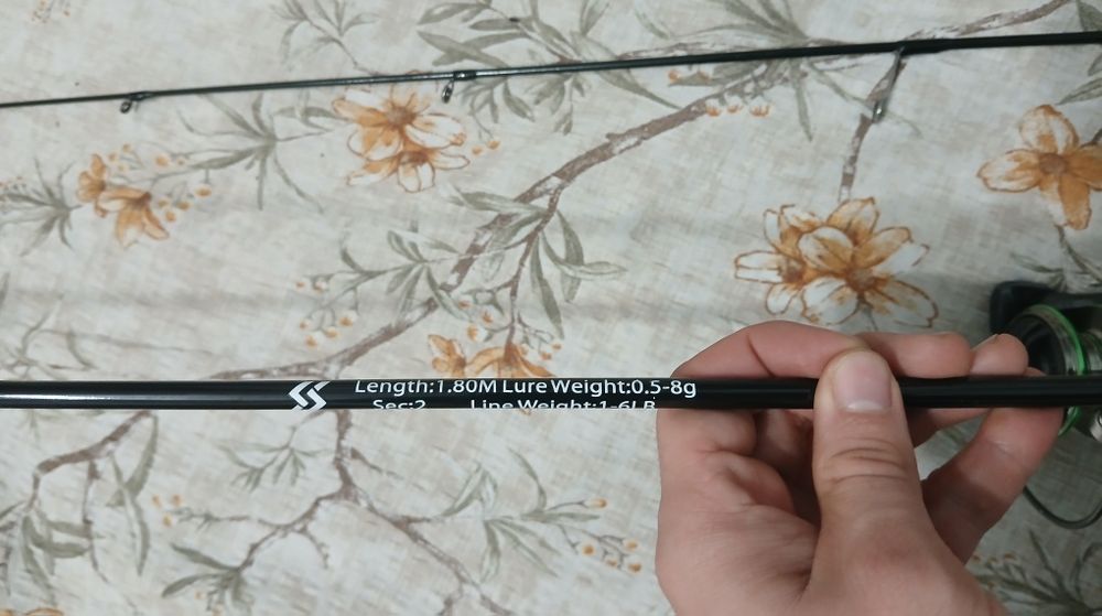 Lanseta spinning 1,8 m cu mulineta 2000 si fir - COMBO  NOU