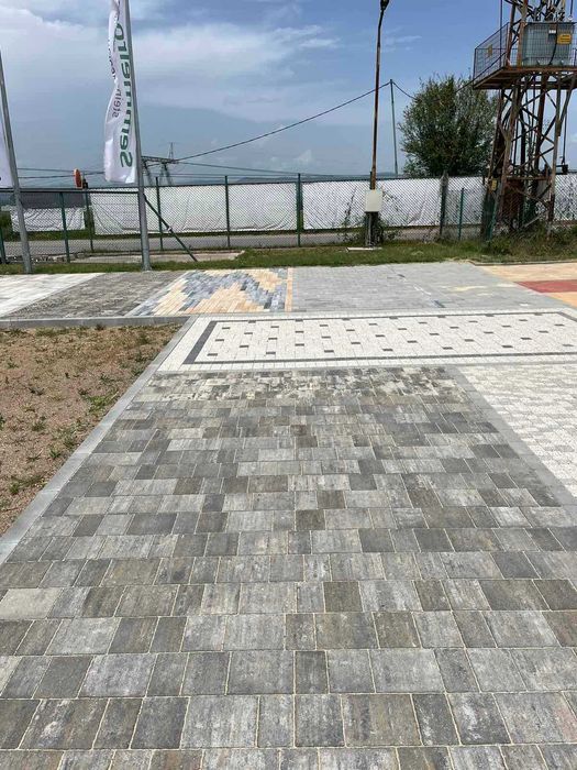 Павета Appia Antica, 6см, комби формат, цвят: сив меланж - #Земелрок