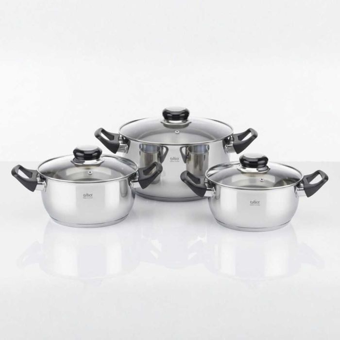 Комплект тенджери MC1855 6 части с капаци и ергономичен дизайн